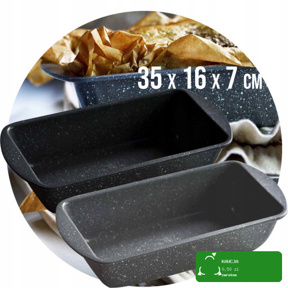 FORMA FOREMKA do chleba 35X16X7 stal węglowa 1szt KAMILLE