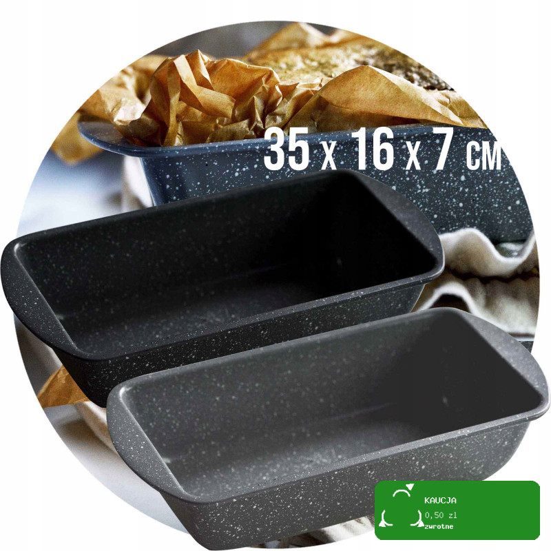 FORMA FOREMKA do chleba 35X16X7 stal węglowa 1szt KAMILLE