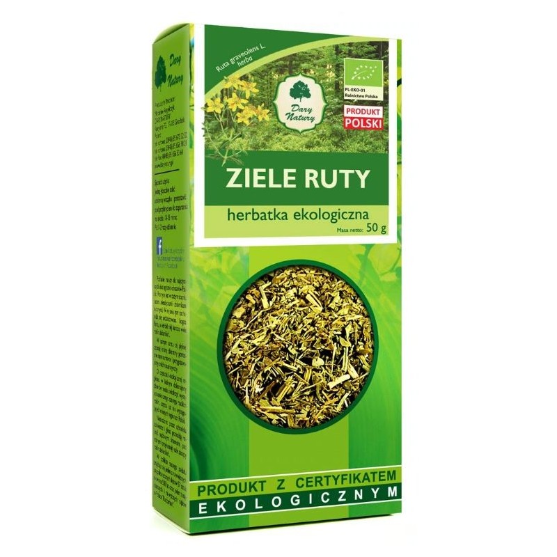 Dary Natury RUTA ZIELE RUTY eko 50g wsparcie: TRAWIENIE &