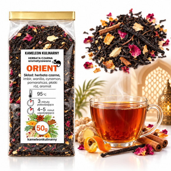 KAMELEON KULINARNY HERBATA czarna ORIENT imbir wanilia cynamon 50g