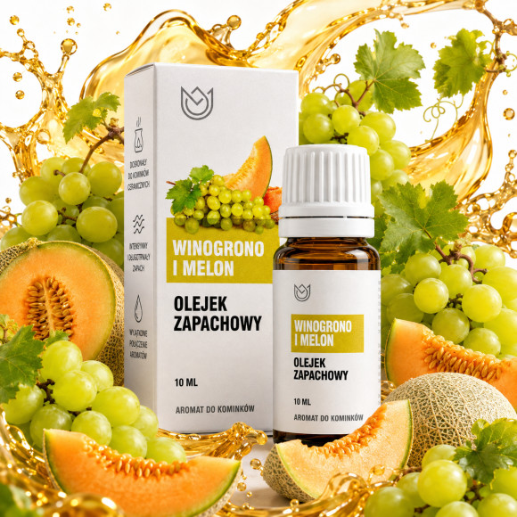OLEJEK ZAPACHOWY eteryczny WINOGRONO I MELON 10ml owocowy cytrusowy letni