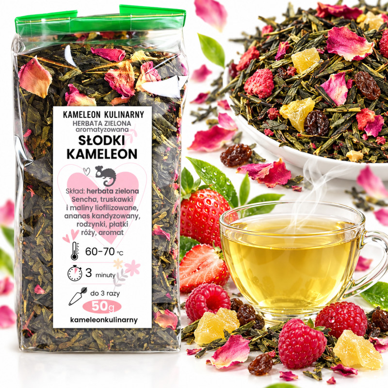 KAMELEON KULINARNY HERBATA zielona SŁODKI KAMELEON 50g