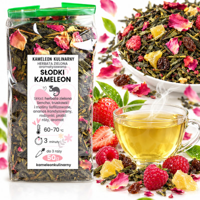 KAMELEON KULINARNY HERBATA zielona SŁODKI KAMELEON 50g