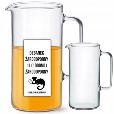 DZBANEK SZKLANY żaroodporny CYLINDER 2L DUŻY (2000ml) na napoje soki wodę