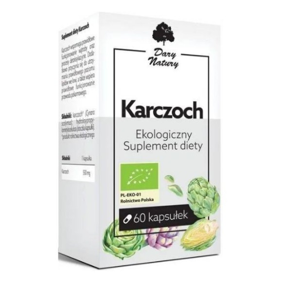 KARCZOCH ZIELE 550mg 60kapsułek DARY NATURY wsparcie