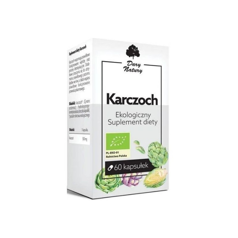 KARCZOCH ZIELE 550mg 60kapsułek DARY NATURY wsparcie