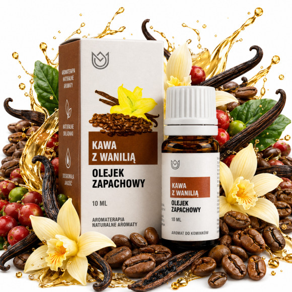OLEJEK ZAPACHOWY eteryczny KAWA Z WANILIĄ Kawowy Waniliowy Wanilia 10ml