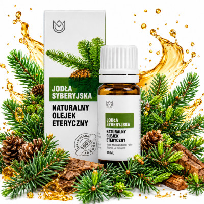 Naturalny OLEJEK ETERYCZNY JODŁA SYBERYJSKA PICHTOWY inhalacje masaż 10ml