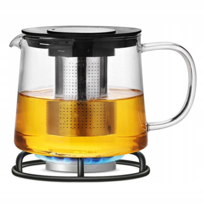 DZBANEK ŻAROODPORNY SZKLANY ZAPARZACZ DO HERBATY ZIÓŁ 1500ml 1,5L KAMILLE