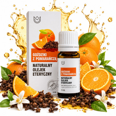 Naturalny OLEJEK ETERYCZNY GOŹDZIKI Z POMARAŃCZĄ GOŹDZIKOWY POMARAŃCZOWY