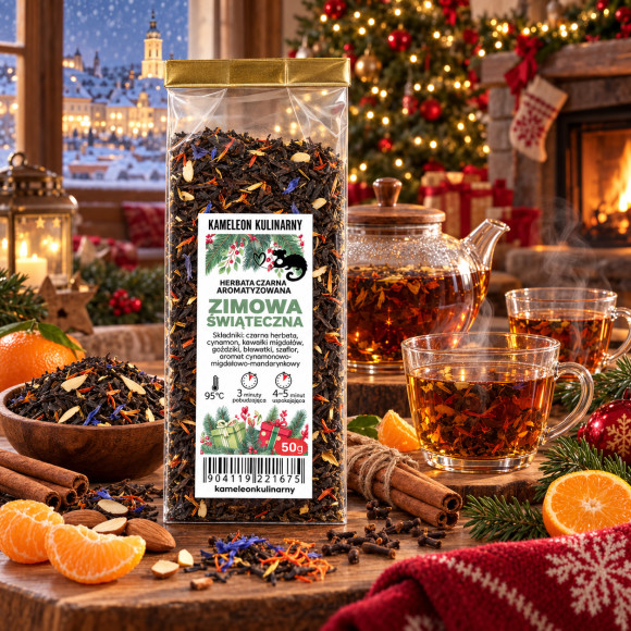 KAMELEON KULINARNY HERBATA CZARNA aromatyczna ZIMOWA ŚWIĄTECZNA 50g