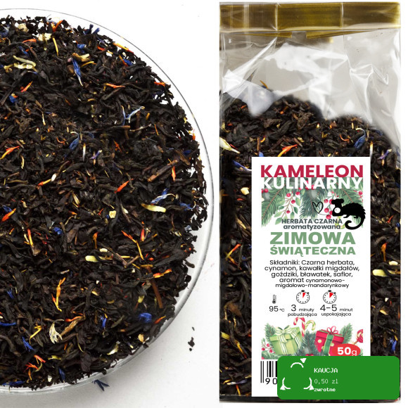 KAMELEON KULINARNY HERBATA CZARNA aromatyczna ZIMOWA ŚWIĄTECZNA 50g