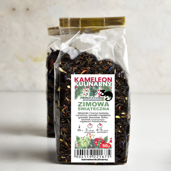 KAMELEON KULINARNY HERBATA CZARNA aromatyczna ZIMOWA ŚWIĄTECZNA 50g