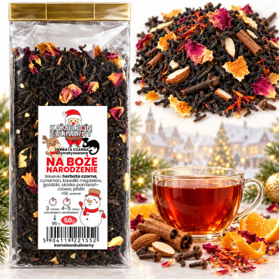 KAMELEON KULINARNY HERBATA CZARNA aromatyzowana NA BOŻE NARODZENIE 50g