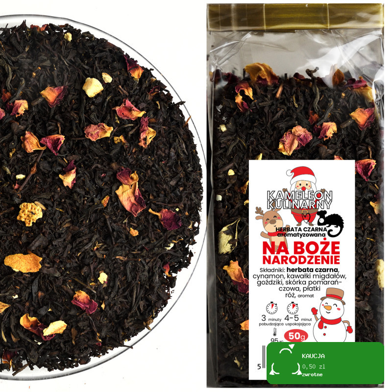 KAMELEON KULINARNY HERBATA CZARNA aromatyzowana NA BOŻE NARODZENIE 50g