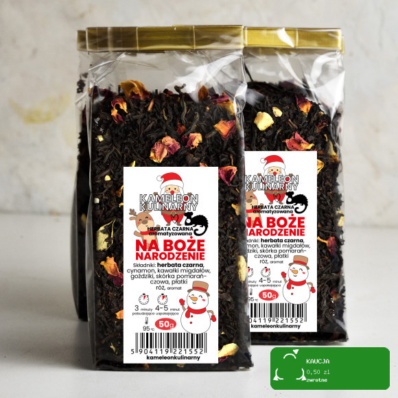 KAMELEON KULINARNY HERBATA CZARNA aromatyzowana NA BOŻE NARODZENIE 50g