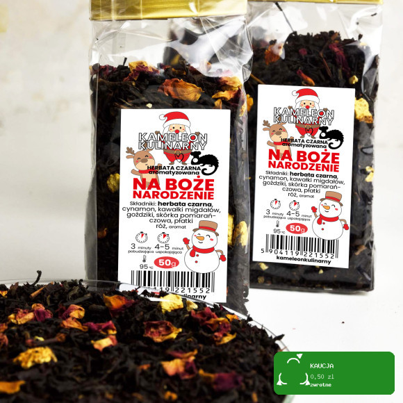 KAMELEON KULINARNY HERBATA CZARNA aromatyzowana NA BOŻE NARODZENIE 50g