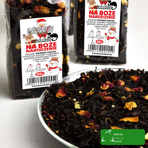 KAMELEON KULINARNY HERBATA CZARNA aromatyzowana NA BOŻE NARODZENIE 50g
