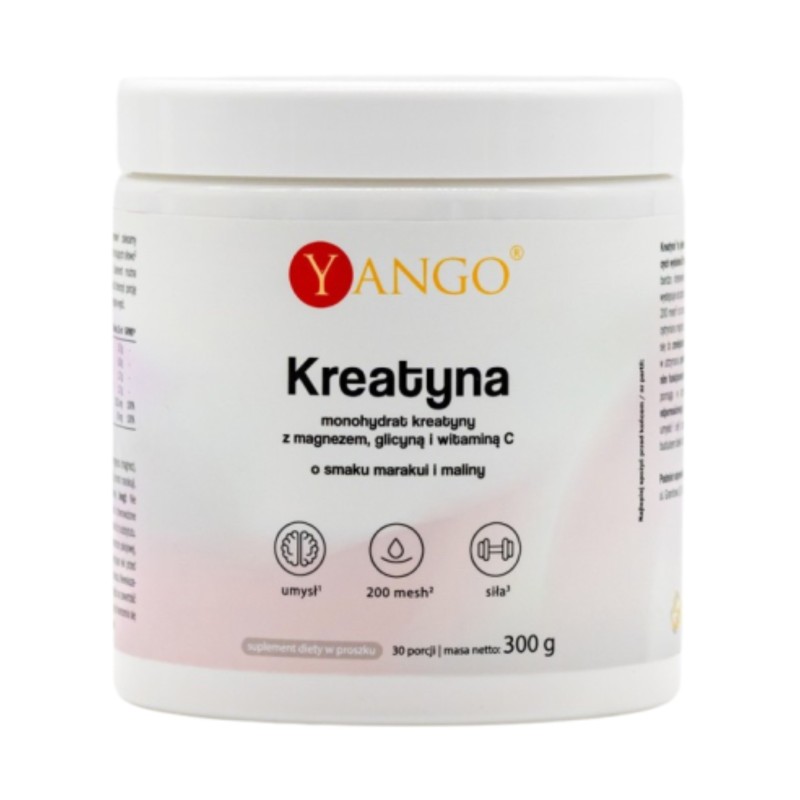 Yango KREATYNA smak MARAKUJA MALINA Z MAGNEZEM GLICYNĄ