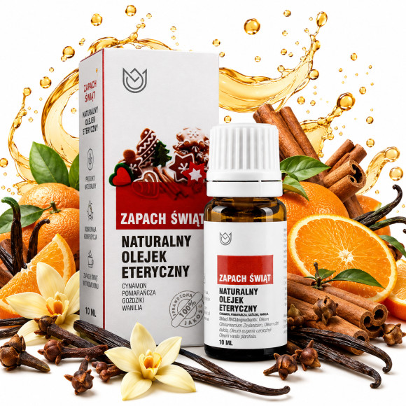 NATURALNY OLEJEK ETERYCZNY ZAPACH ŚWIĄT święta Cynamon Pomarańcza Goździki