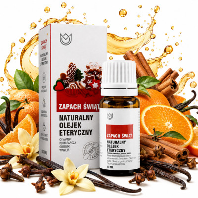 NATURALNY OLEJEK ETERYCZNY ZAPACH ŚWIĄT święta Cynamon Pomarańcza Goździki
