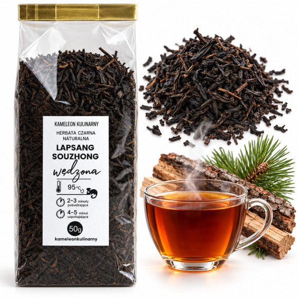 KAMELEON KULINARNY HERBATA CZARNA wędzona LAPSANG SOUZHONG mocna 50g