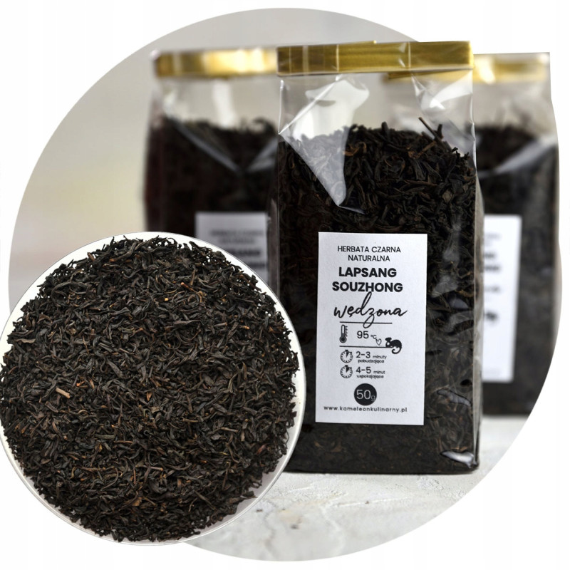 KAMELEON KULINARNY HERBATA CZARNA wędzona LAPSANG SOUZHONG mocna 50g