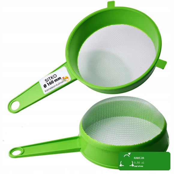 KAMELEON KULINARNY SITKO SITO PLASTIKOWE średnie FI 160 mm 16cm CEDZAK