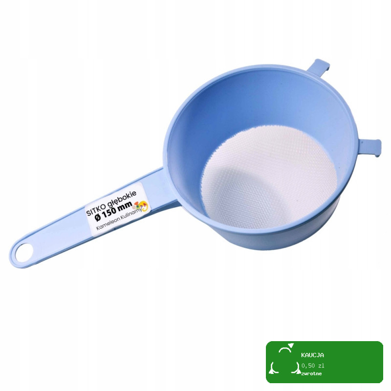 KAMELEON KULINARNY SITKO PLASTIKOWE głębokie wysokie FI 150 mm 15cm CEDZAK
