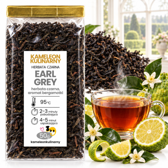 KAMELEON KULINARNY HERBATA CZARNA LIŚCIASTA EARL GREY z bergamotką 50g