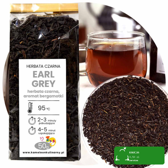 KAMELEON KULINARNY HERBATA CZARNA LIŚCIASTA EARL GREY z bergamotką 50g