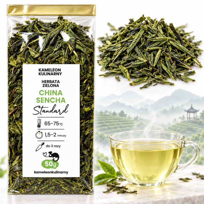 KAMELEON KULINARNY HERBATA ZIELONA CHINA SENCHA standard naturalna 50g