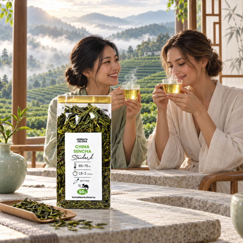 KAMELEON KULINARNY HERBATA ZIELONA CHINA SENCHA standard naturalna 50g