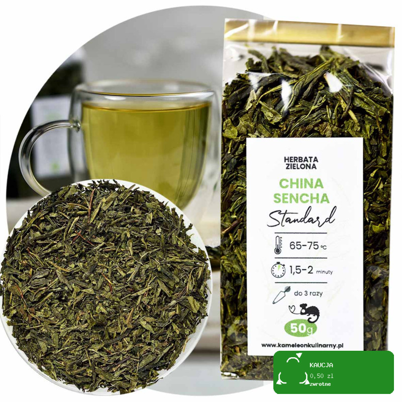 KAMELEON KULINARNY HERBATA ZIELONA CHINA SENCHA standard naturalna 50g