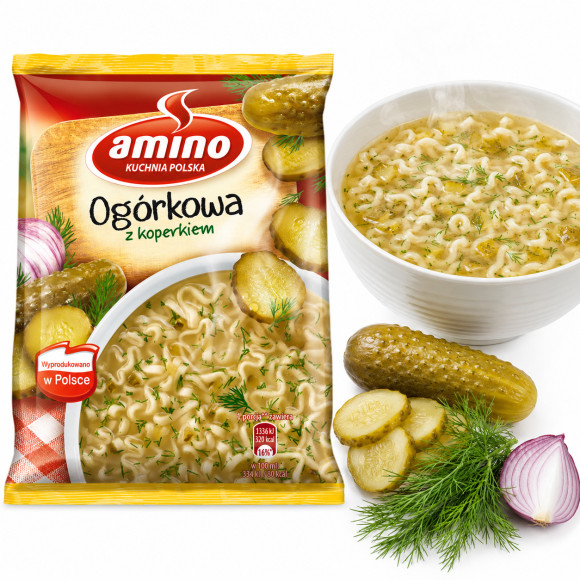 AMINO ZUPA błyskawiczna OGÓRKOWA Z KOPERKIEM 61g