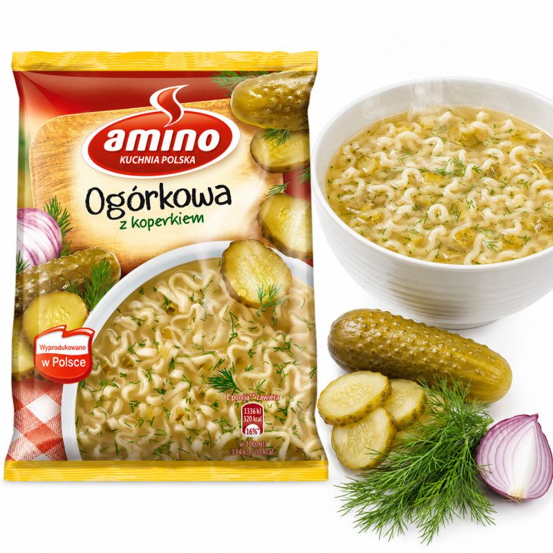 AMINO ZUPA błyskawiczna OGÓRKOWA Z KOPERKIEM 61g