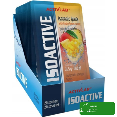 ISOACTIVE Izotonik Activlab ELEKTROLITY smak MANGO ANANAS 31,5g x20szt