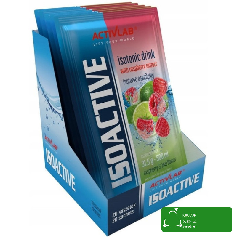 ISOACTIVE Izotonik Activlab ELEKTROLITY smak MALINA LIMONKA 31,5g x20szt