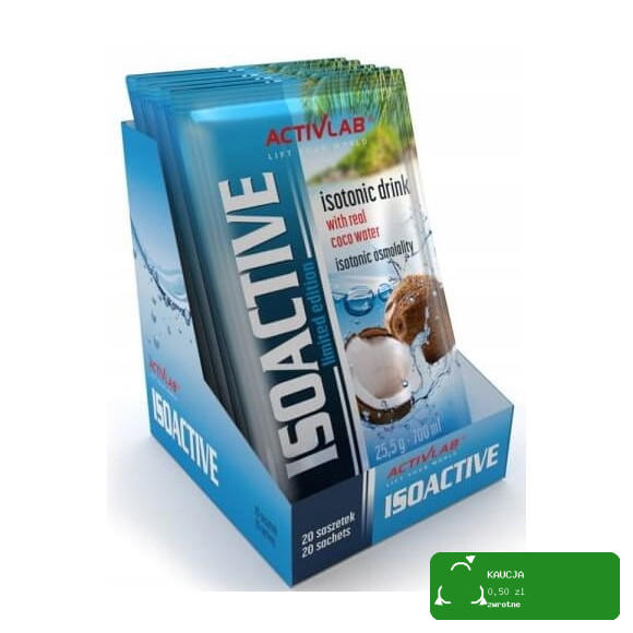 ISOACTIVE Izotonik Activlab ELEKTROLITY smak KOKOS kokosowy 31,5g x20szt