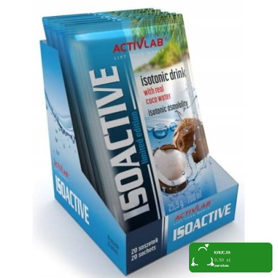 ISOACTIVE Izotonik Activlab ELEKTROLITY smak KOKOS kokosowy 31,5g x20szt