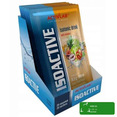 ISOACTIVE Izotonik Activlab ELEKTROLIT exotic OWOCE TROPIKALNE 31,5g x20szt