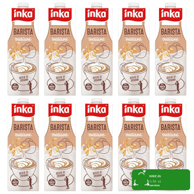 INKA napój OWSIANY BARISTA 1000ml 1l x10SZT MLEKO ROŚLINNE bez laktozy