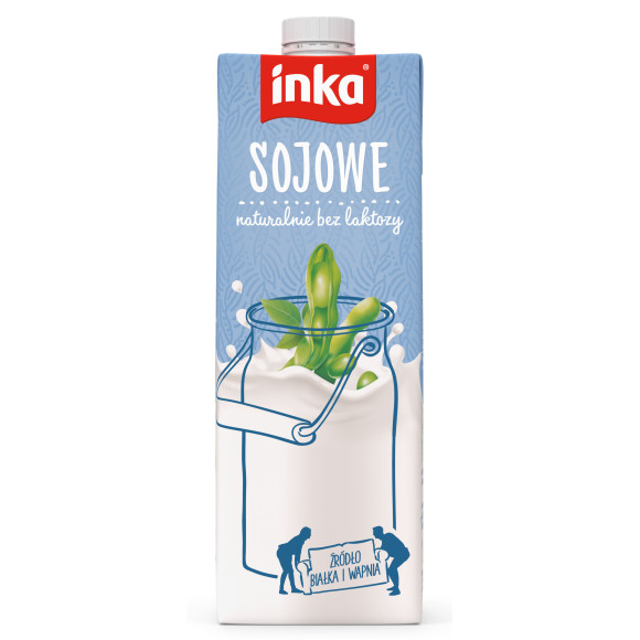 INKA napój SOJOWY naturalny 1000ml 1l x10SZT MLEKO ROŚLINNE bez laktozy