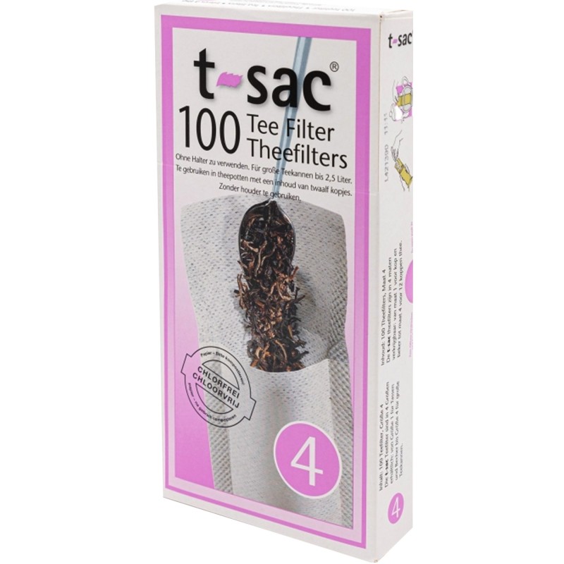 T-SAC FILTRY DO HERBATY papierowe ROZMIAR 4 DUŻE NAJWIĘKSZE