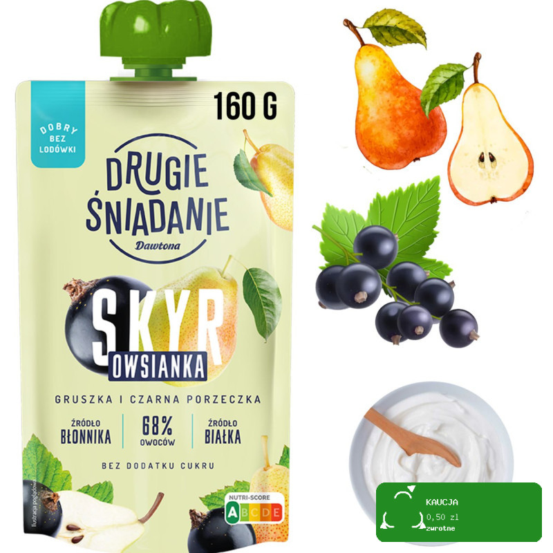 Dawtona SKYR OWSIANKA DRUGIE ŚNIADANIE mix SMAKÓW bez cukru 160g x4 0,64KG