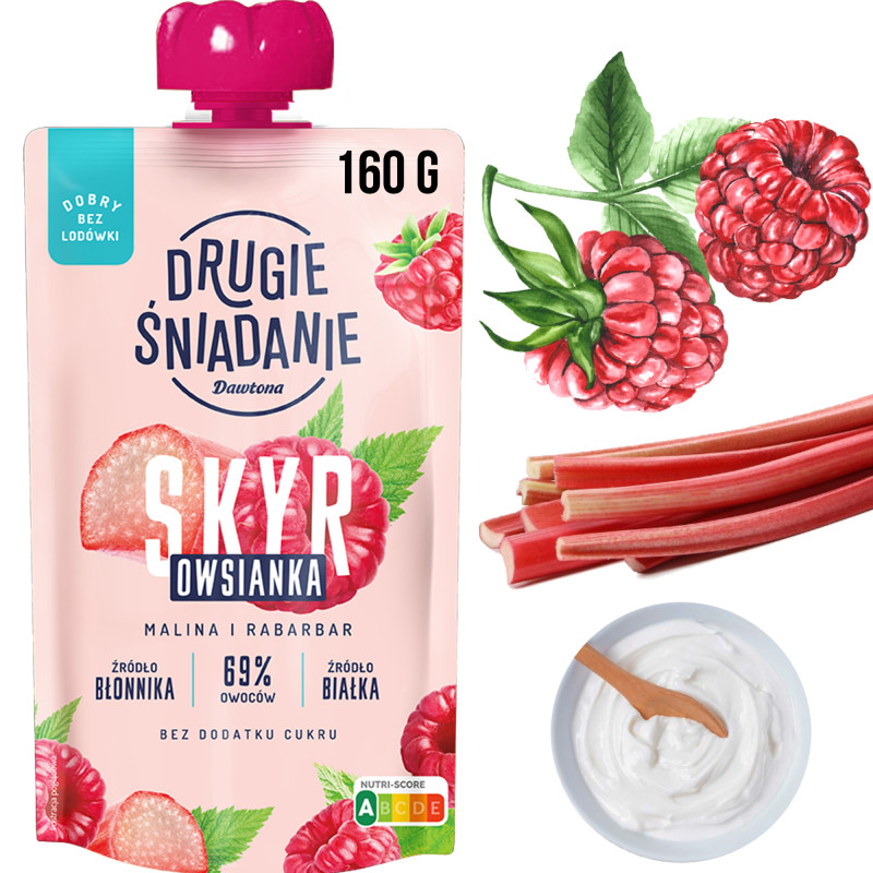 Dawtona SKYR OWSIANKA DRUGIE ŚNIADANIE mix SMAKÓW bez cukru 160g x4 0,64KG