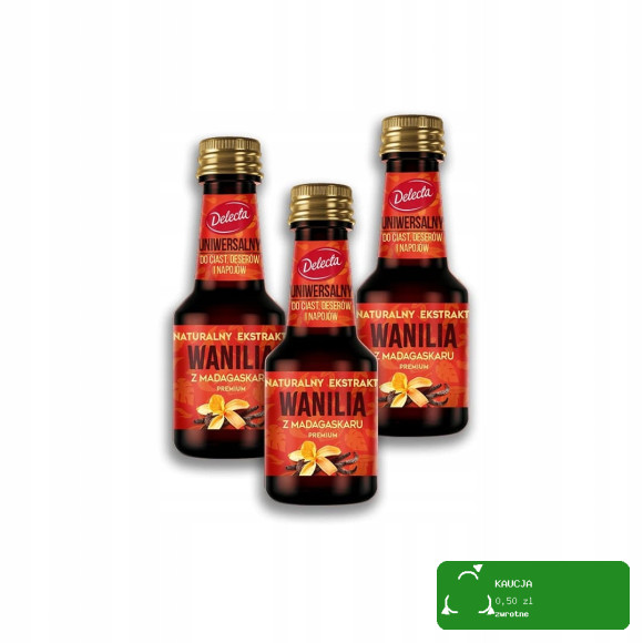 DELECTA AROMAT WANILIA Z MADAGASKARU PREMIUM EKSTRAKT WANILIOWY 30mlx3 90ml