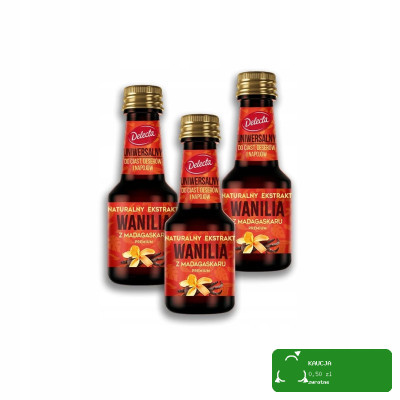 DELECTA AROMAT WANILIA Z MADAGASKARU PREMIUM EKSTRAKT WANILIOWY 30mlx3 90ml