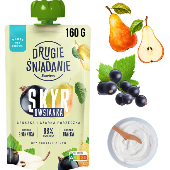 Dawtona SKYR OWSIANKA DRUGIE ŚNIADANIE GRUSZKA CZ PORZECZKA 160g x10 1,6KG