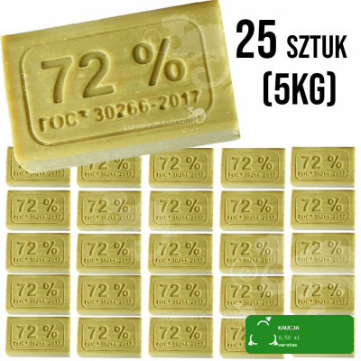 MYDŁO SZARE NATURALNE 72% HIPOALERGICZNE 200g x25